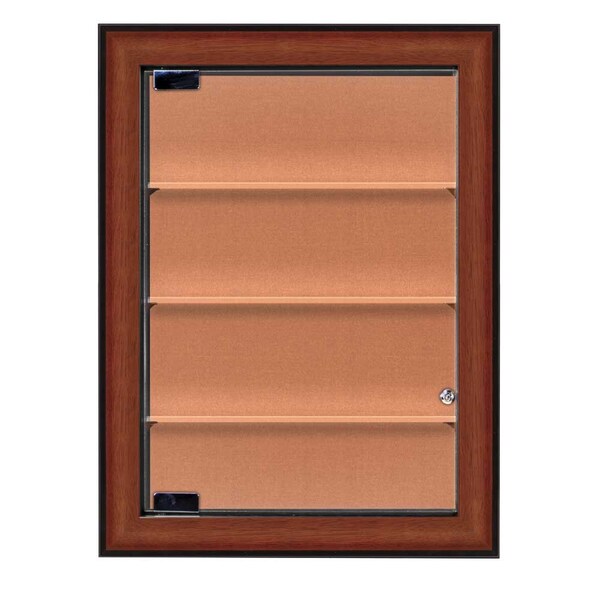 United Visual Products Indoor Enclosed Combo Board, 72"x36", Bronze Frame/White Porc & Cork UVCB7236BZ-WHTPORC-CORK - main